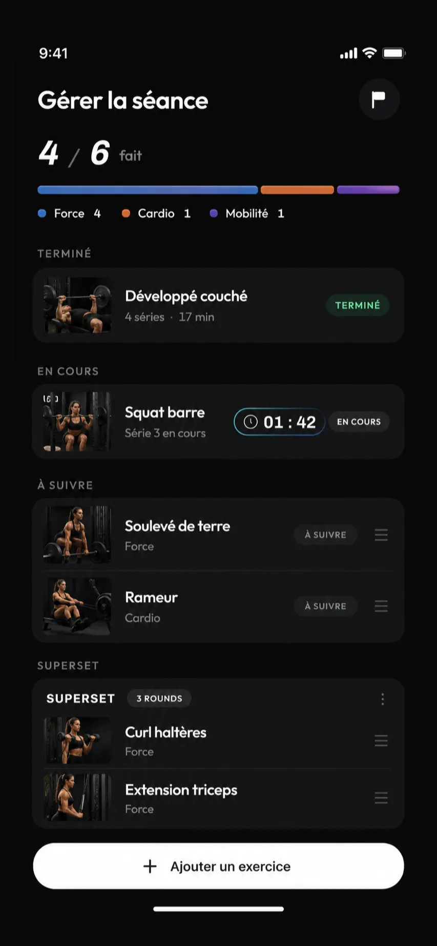 Écran TRAK