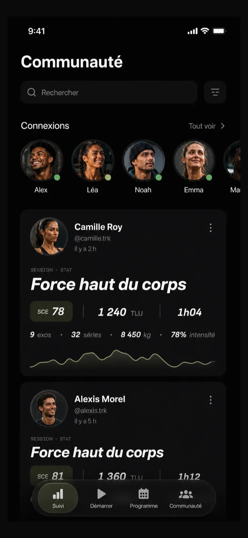 Écran TRAK